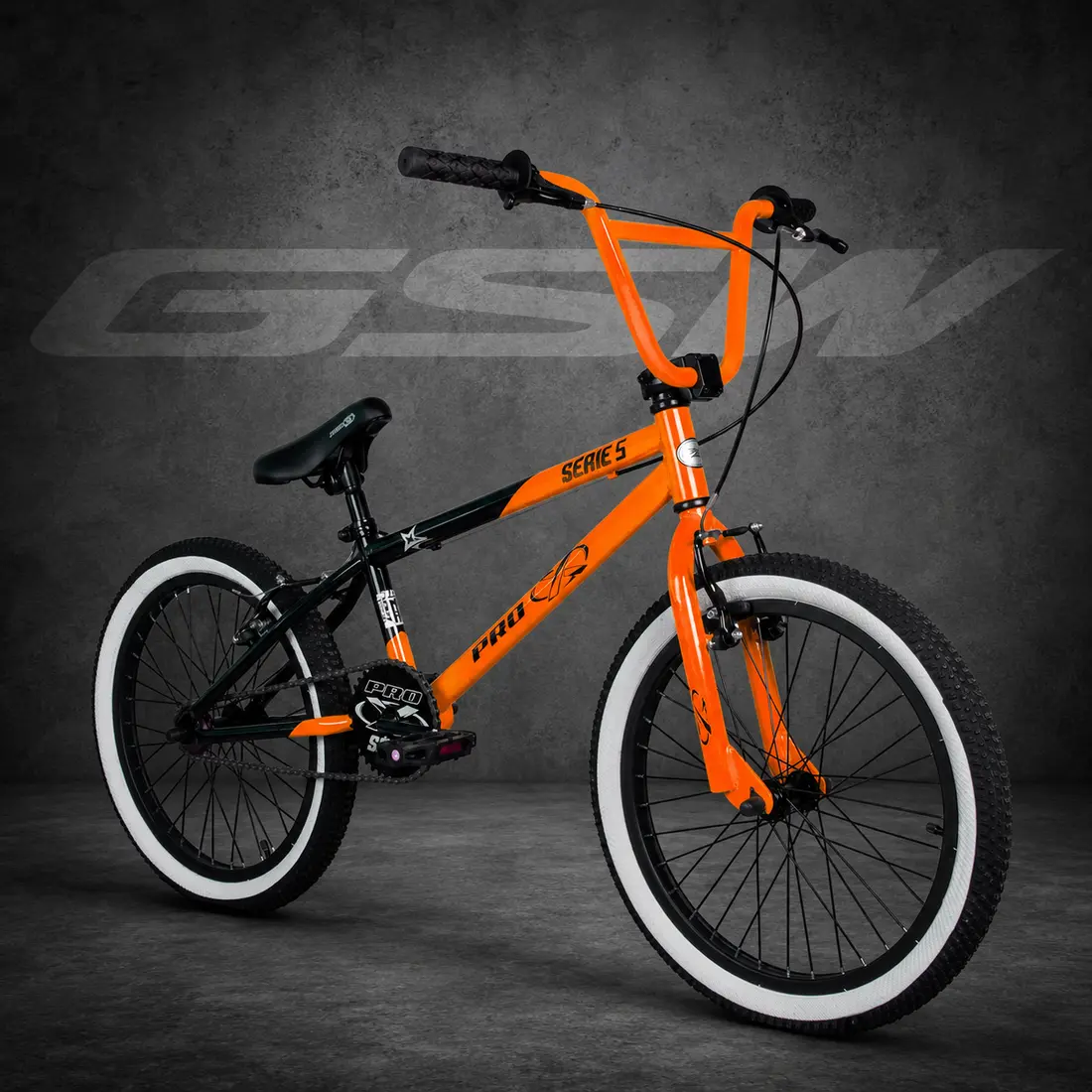 Bicicleta aro 20 PRO X Série 5 Limited laranja com preto