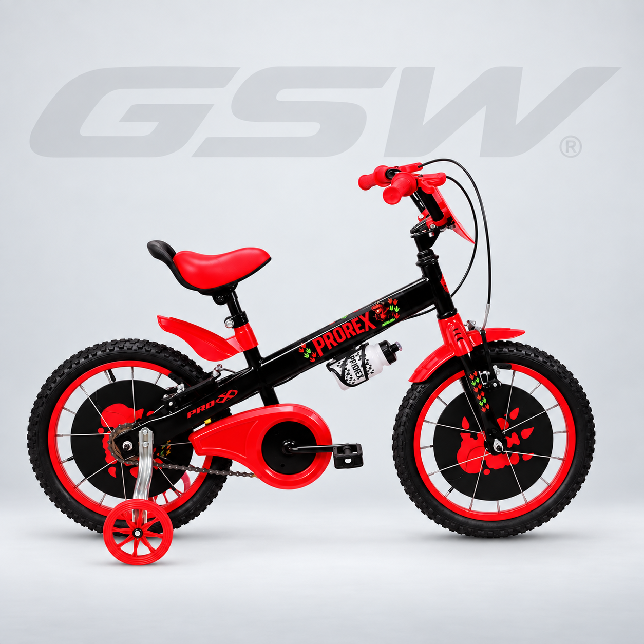 Bike Aro 16 Prorex — Preto/Vermelho