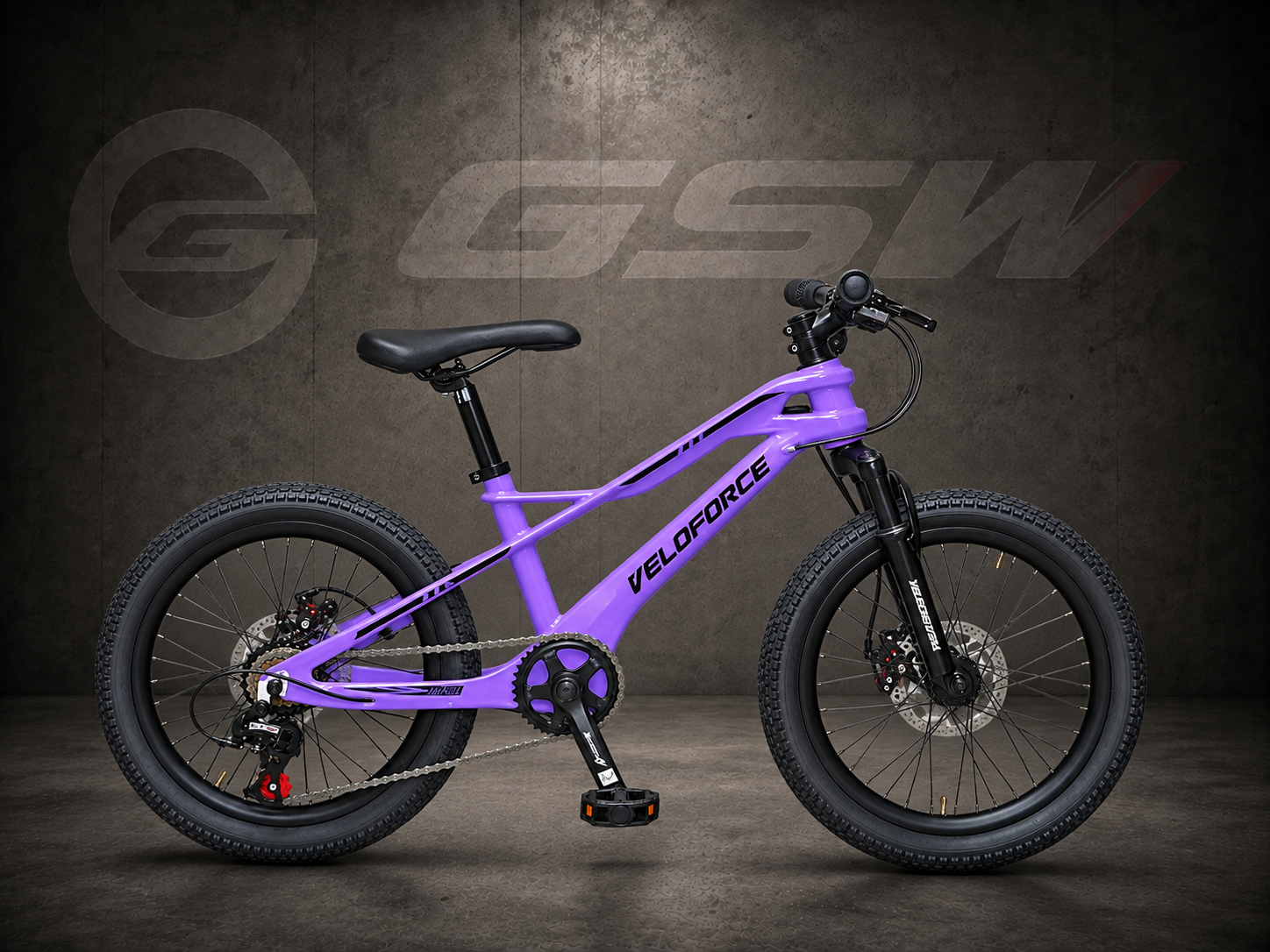 Bicicleta Aro 20 Magnésio 1x7 Freio Disco — Roxo Perolizado