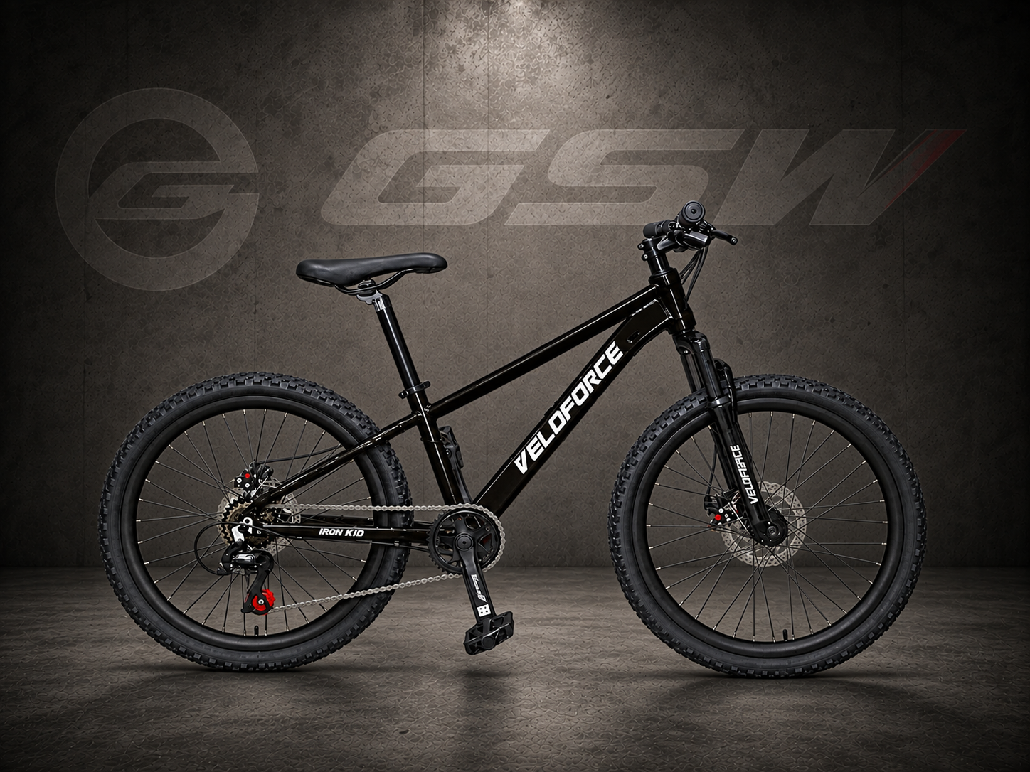 Bicicleta Aro 24 Alumínio 1x7 Freio Disco — Preto Metálico