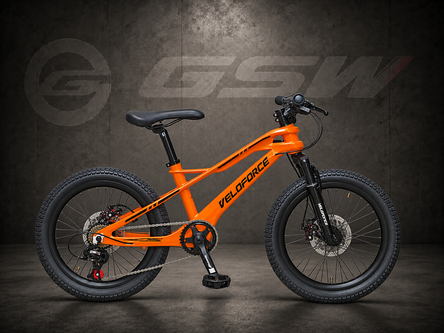 Bicicleta Aro 20 Magnésio 1x7 Freio Disco — Laranja Perolizado