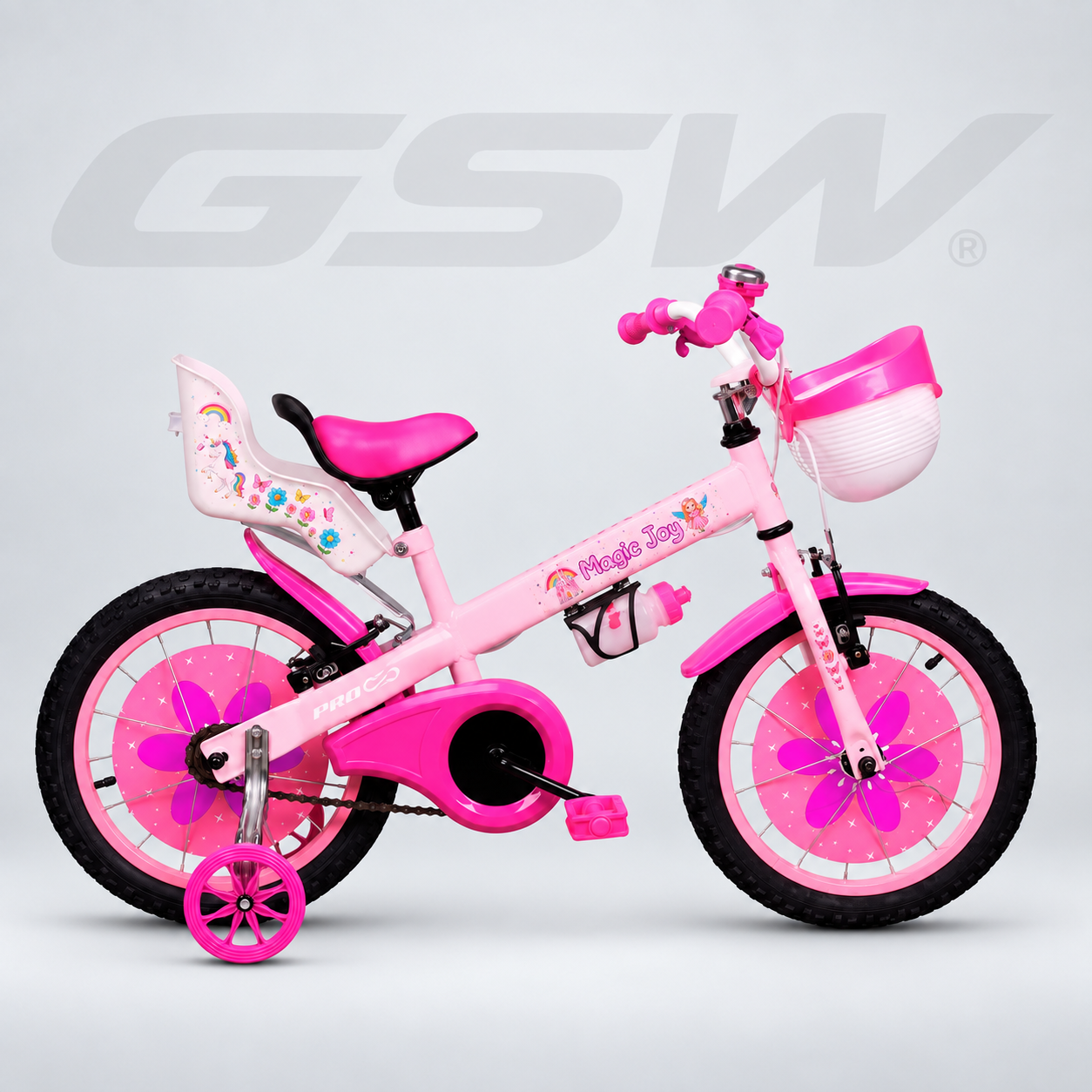 Bike Aro 16 Magic Joy — Rosa Bebê/Rosa