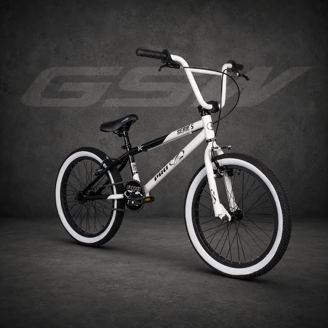 Bicicleta aro 20 PRO X Série 5 Limited branca com preto