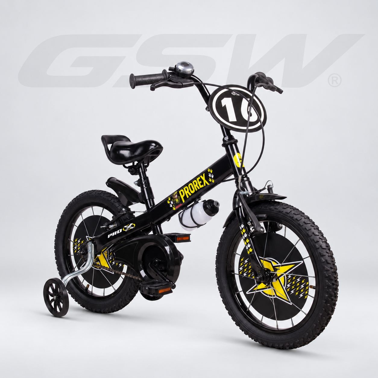 Bike Aro 16 Prorex — Preto/Amarelo