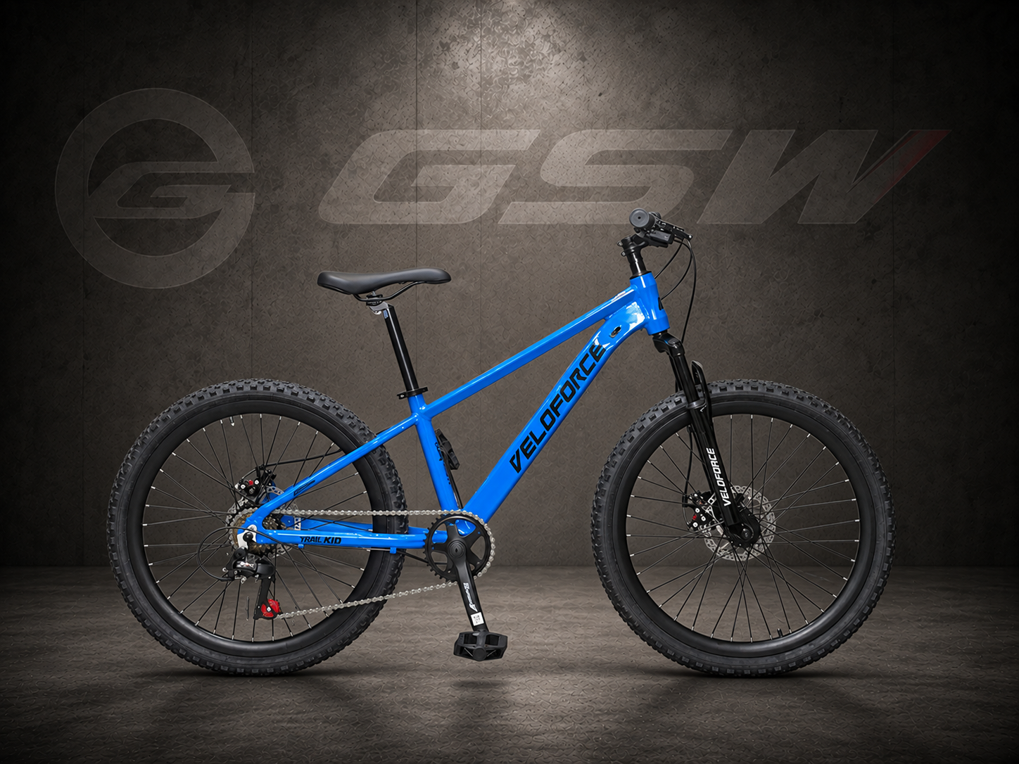 Bicicleta Aro 24 Alumínio 1x7 Freio Disco — Azul Metálico