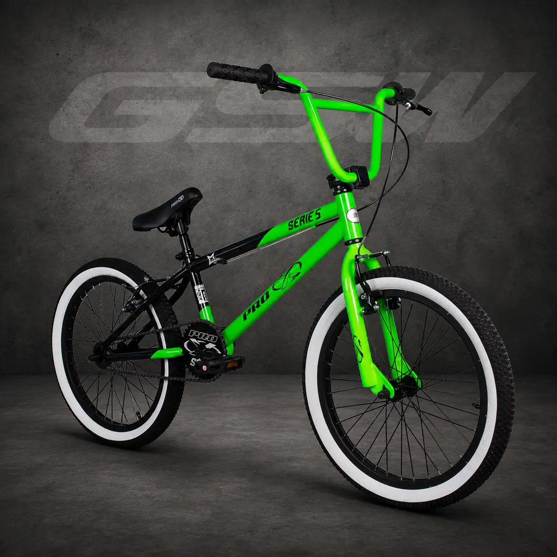 Bicicleta aro 20 PRO X Série 5 Limited verde neon com preto